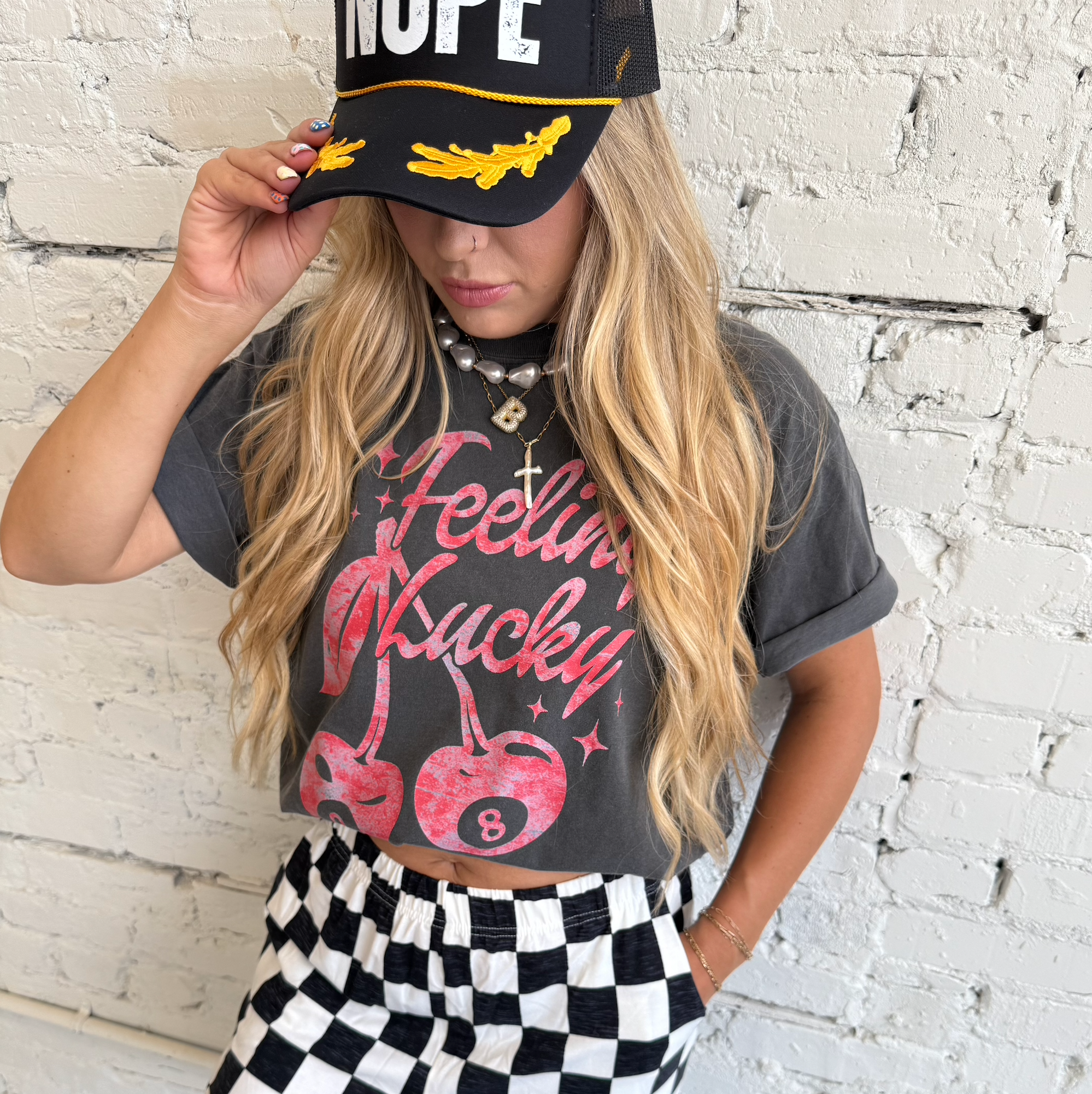 Feelin' Lucky Distressed Graphic Tee