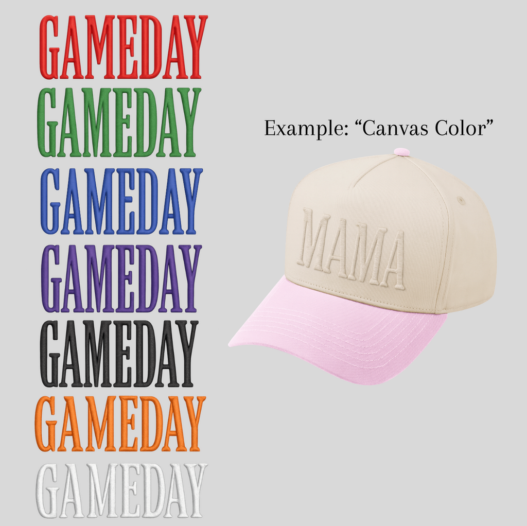 (PREORDER) GAMEDAY 3D Puff Embroidered Text Patches