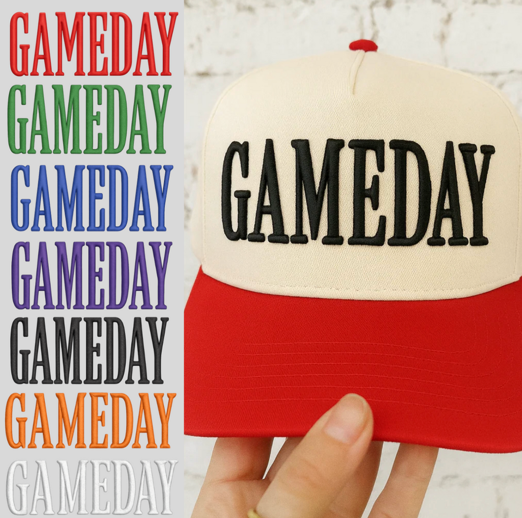 (PREORDER) GAMEDAY 3D Puff Embroidered Text Patches