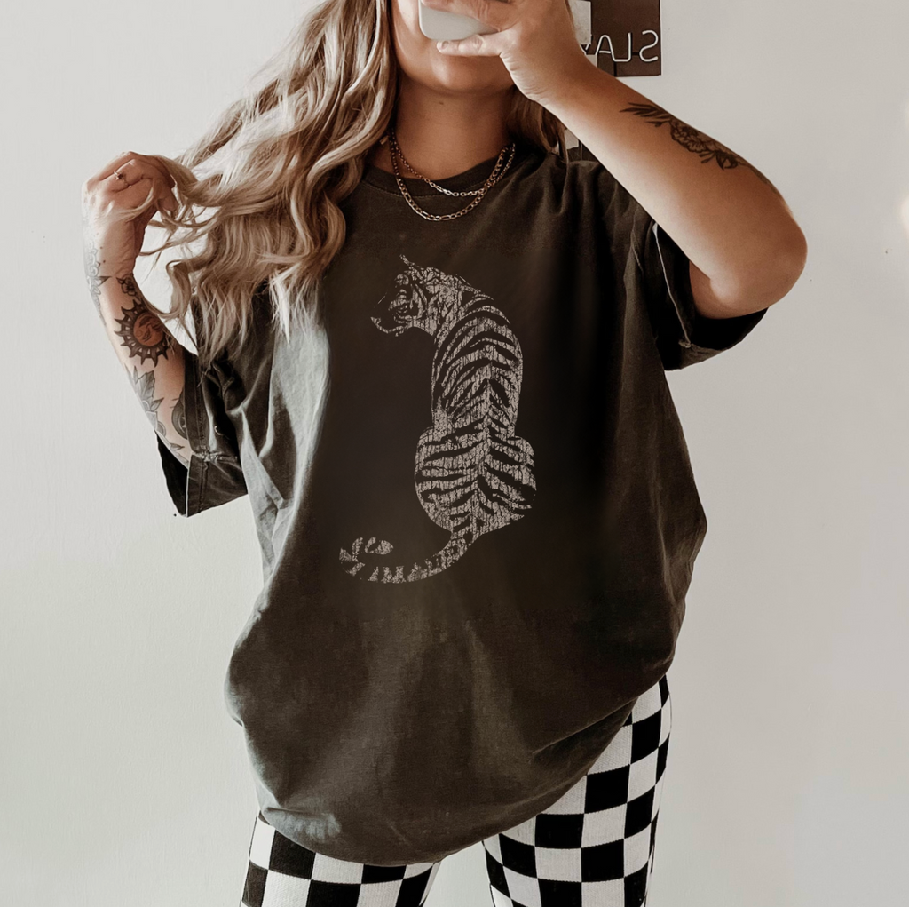 Distressed Tiger Vintage Crewneck