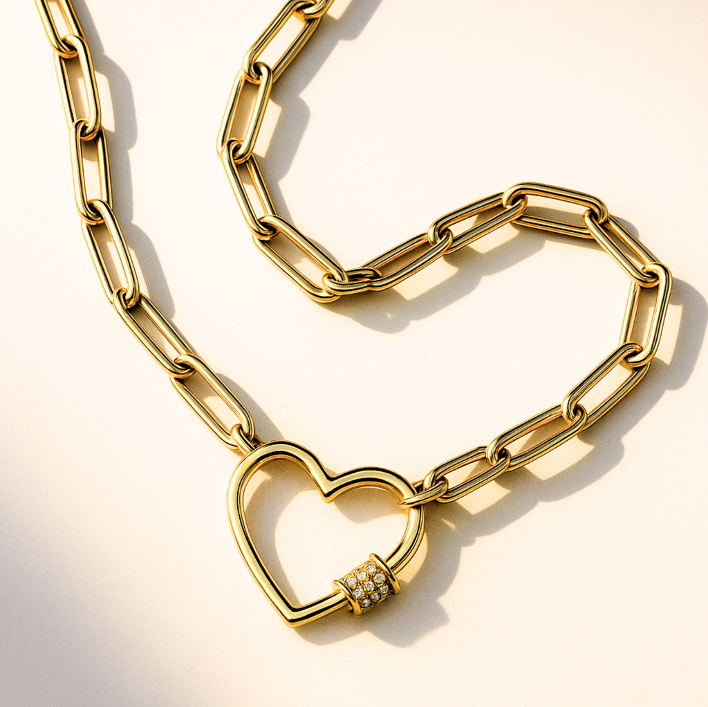 Open Heart Carabiner Chain