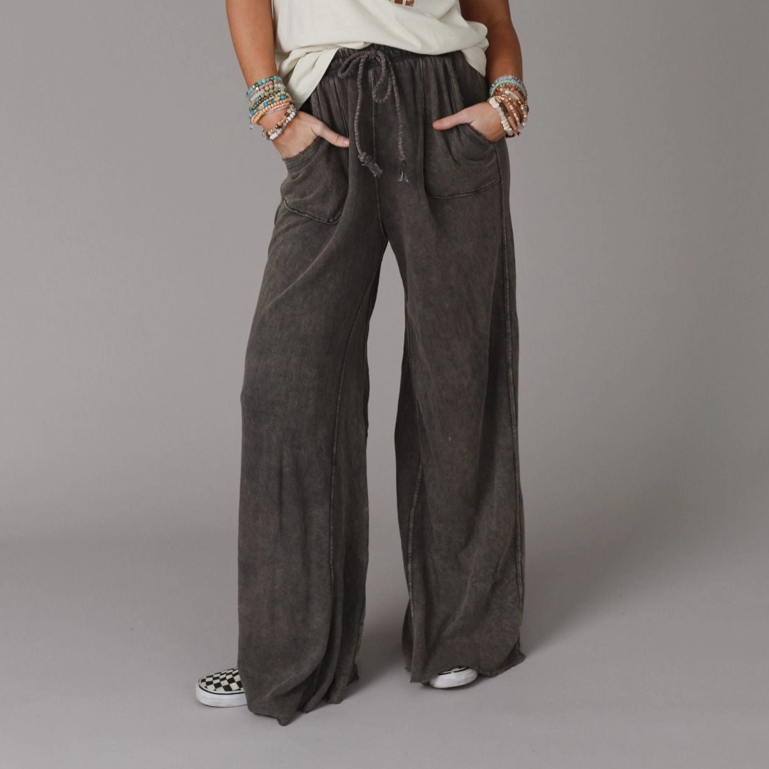 Mineral Wash Vintage Wide Leg Pant