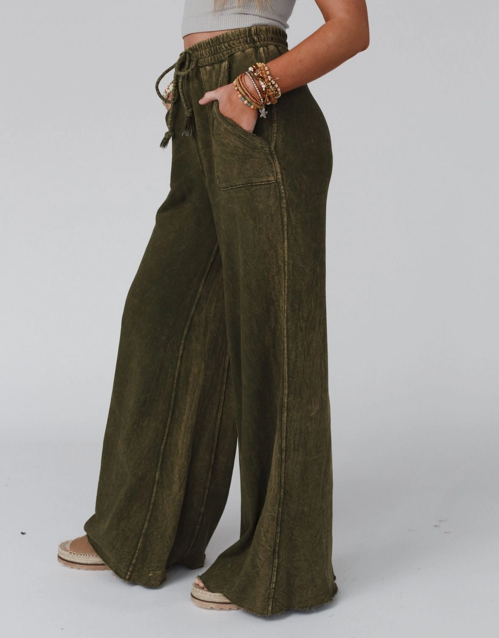 Mineral Wash Vintage Wide Leg Pant