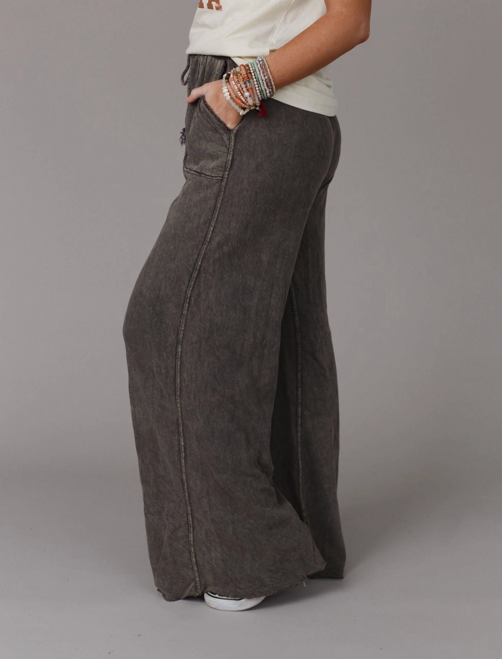 Mineral Wash Vintage Wide Leg Pant