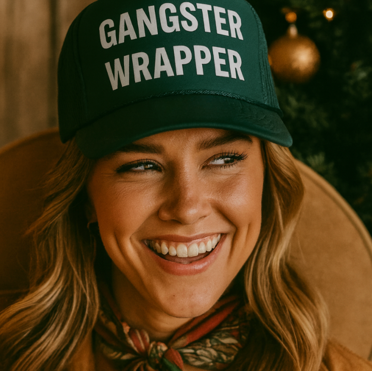 Snarky Puff Print Christmas Truckers