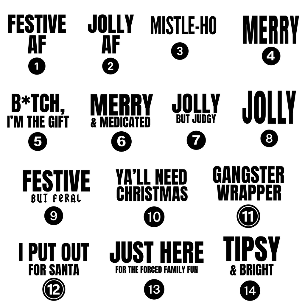 Snarky Puff Print Christmas Truckers