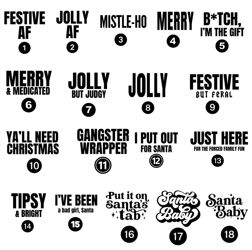 Snarky Puff Print Christmas Truckers - NOTE: Orders after 12/10 are not guaranteed before Christmas