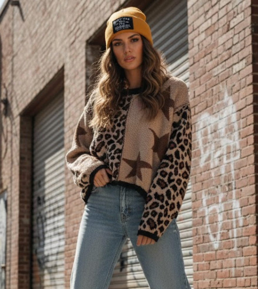 Outlaw Leopard Cozy Pullover