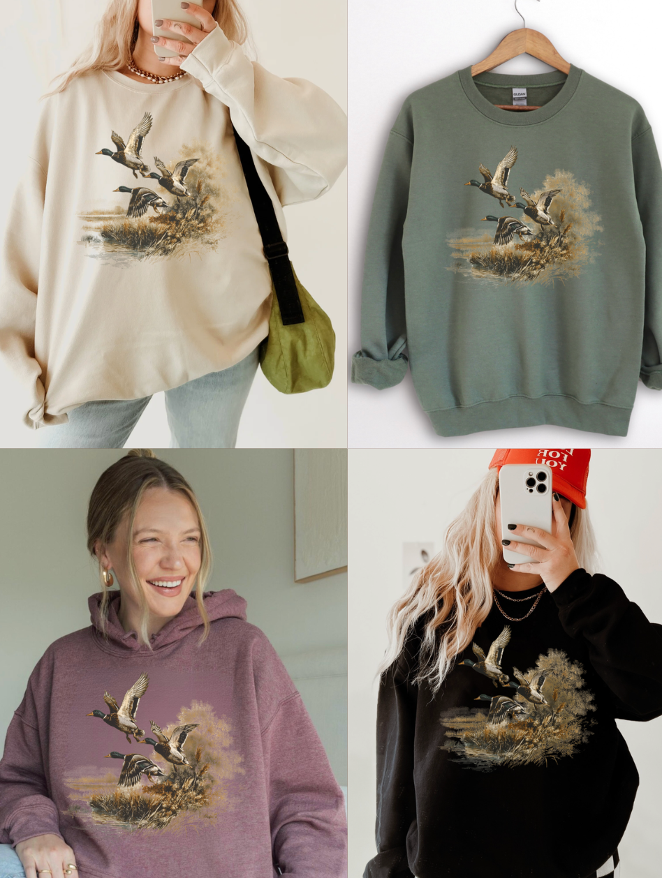 Vintage Mallard Duck Crew