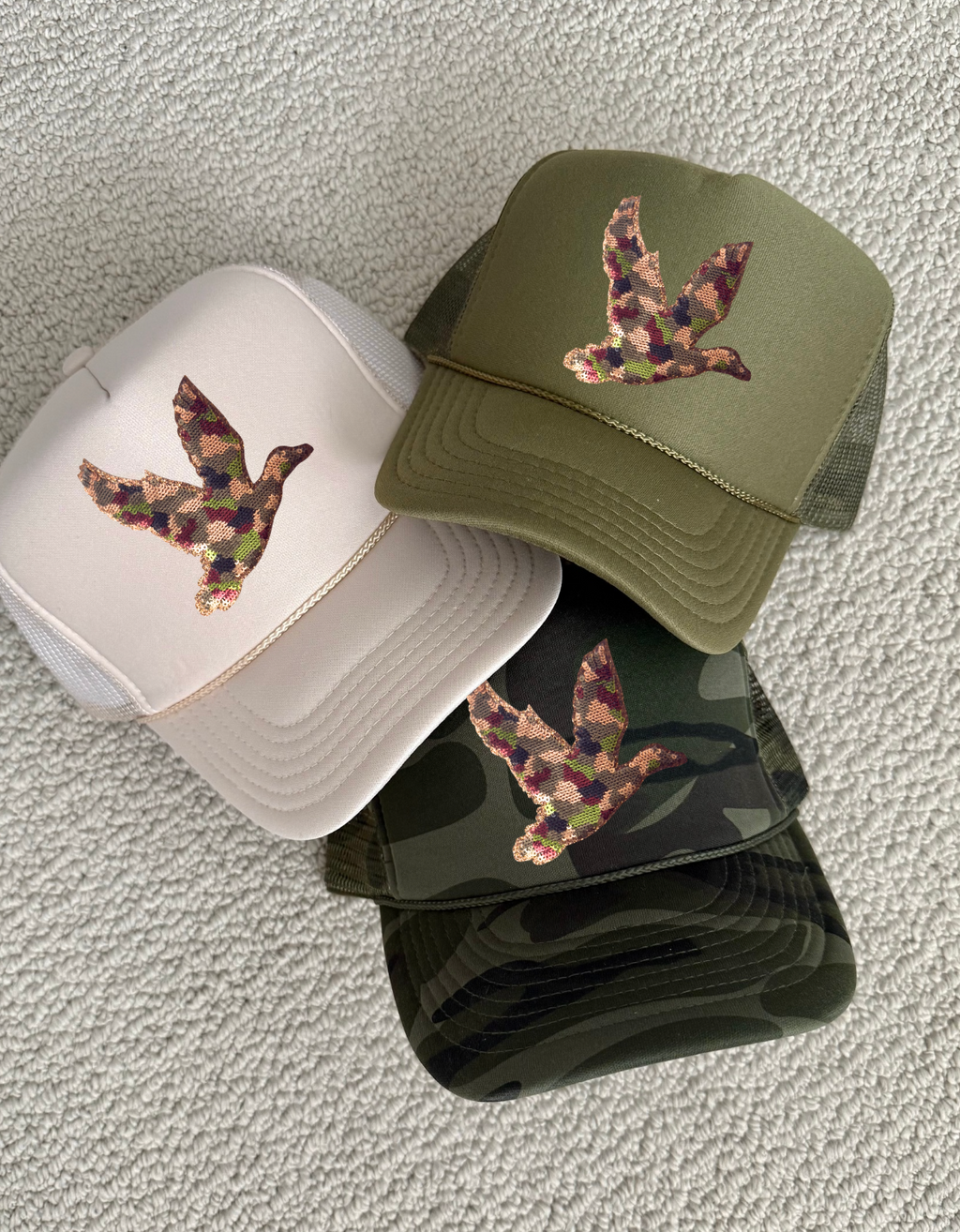 Sequin Mallard Trucker