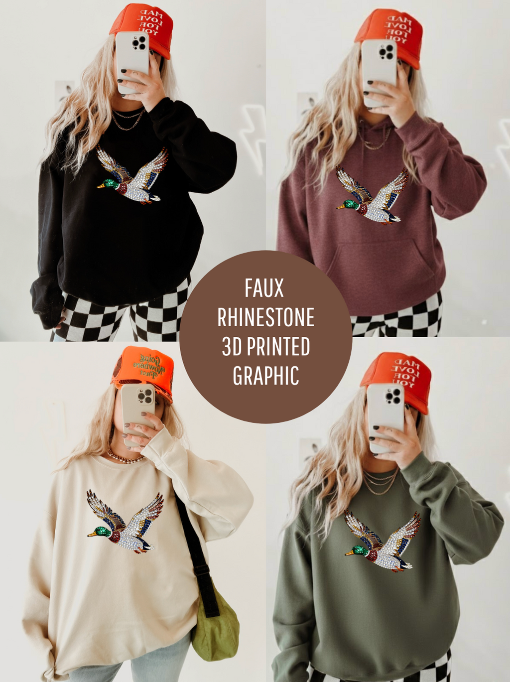 Printed Gem Mallard Duck Crew