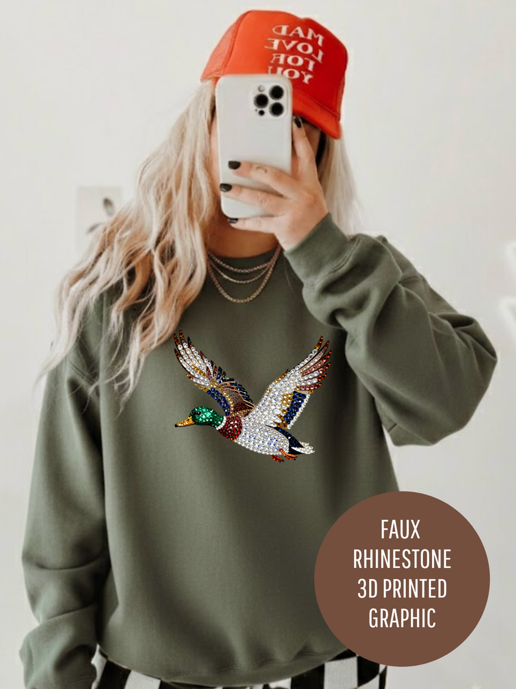 Printed Gem Mallard Duck Crew