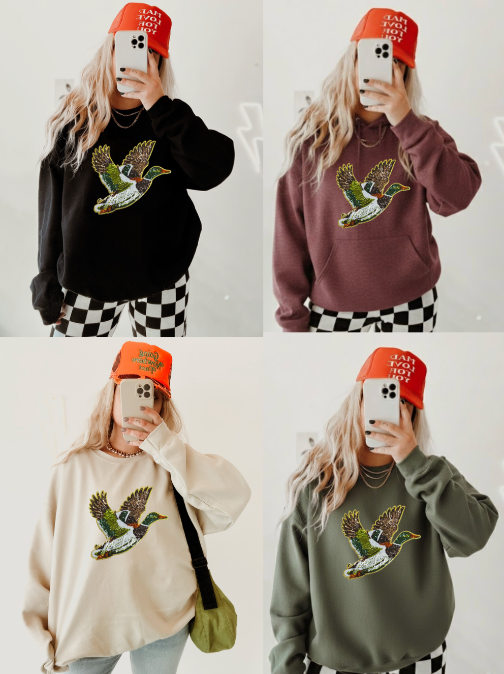 Sequin Glam Mallard Crew