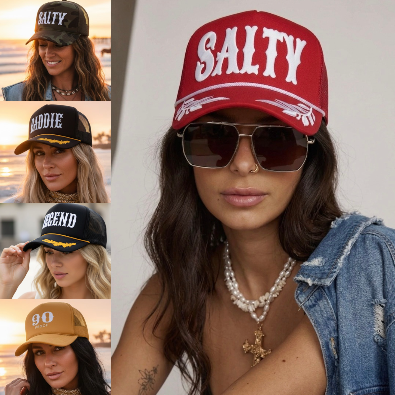 Puff Print Cowgirl Mafia Trucker Collection