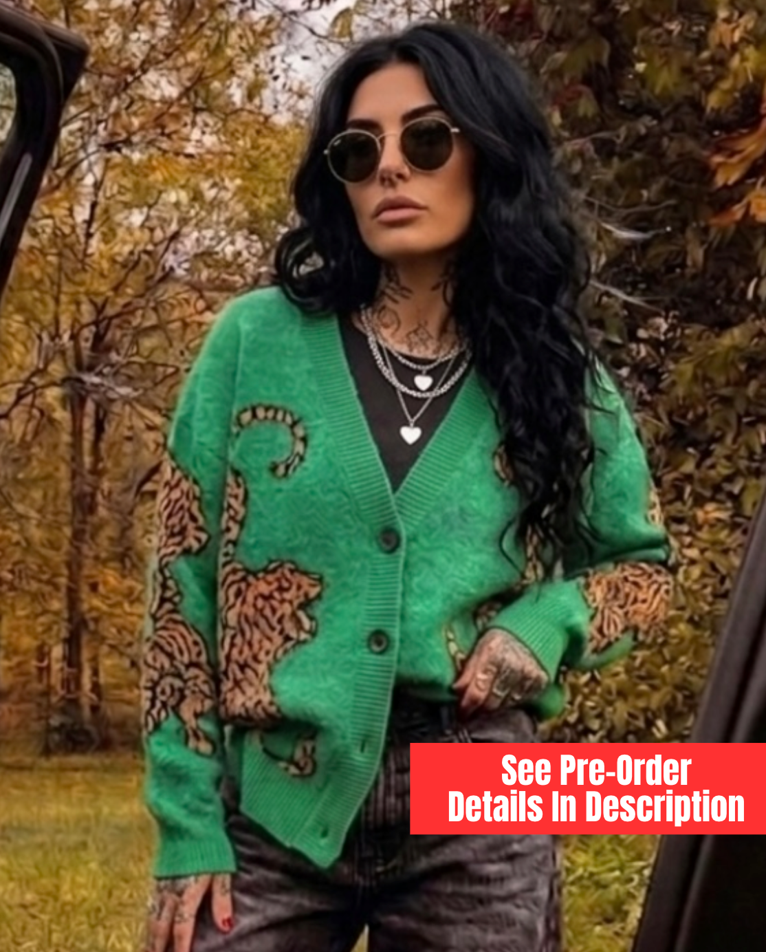 Untamed Tiger Cardigan- (PREORDER - ETA 10/15)