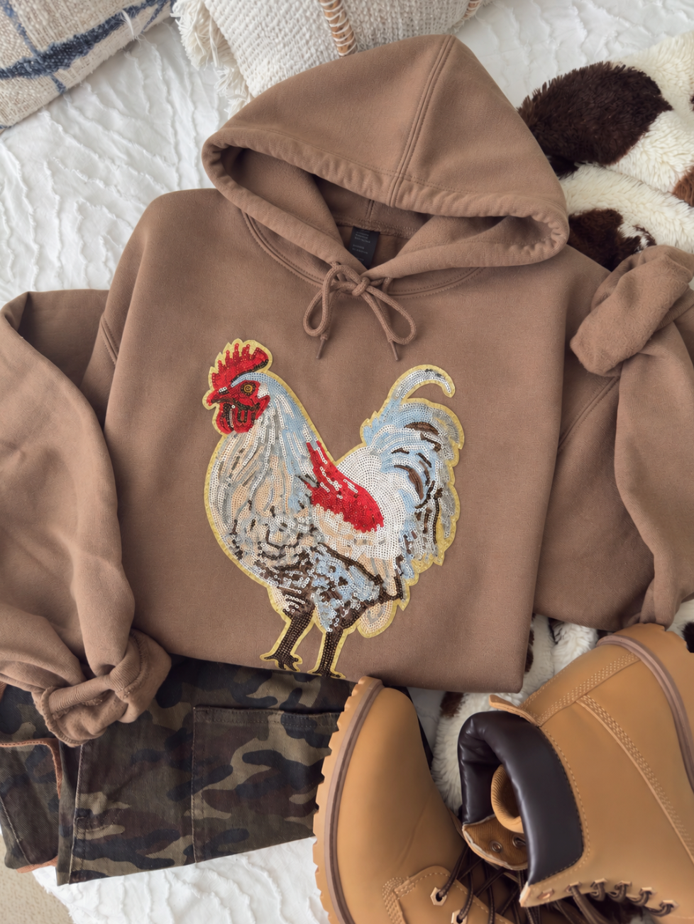 Sequin Chicken Pullover