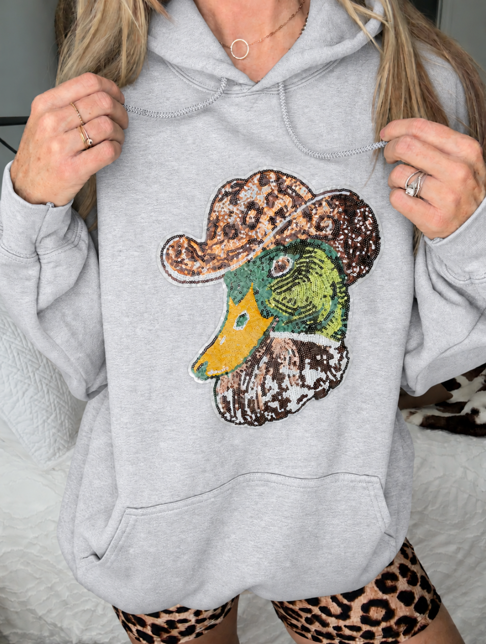 Sequin Cowboy Mallard Pullover
