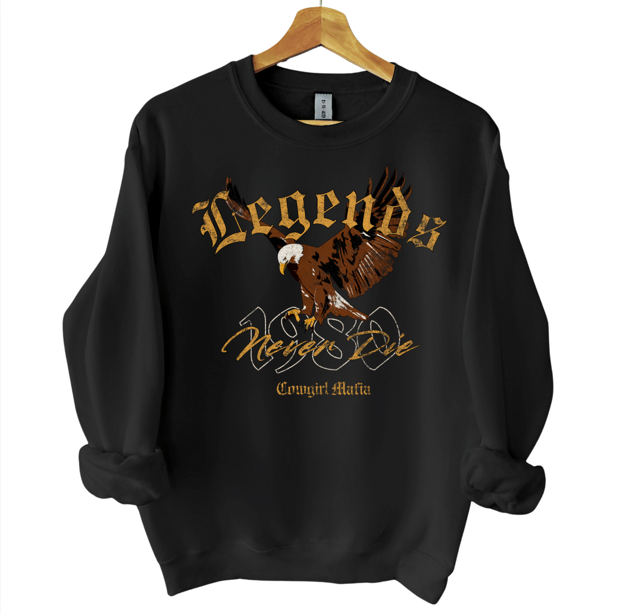 Legends Never Die Vintage Graphic Pullover