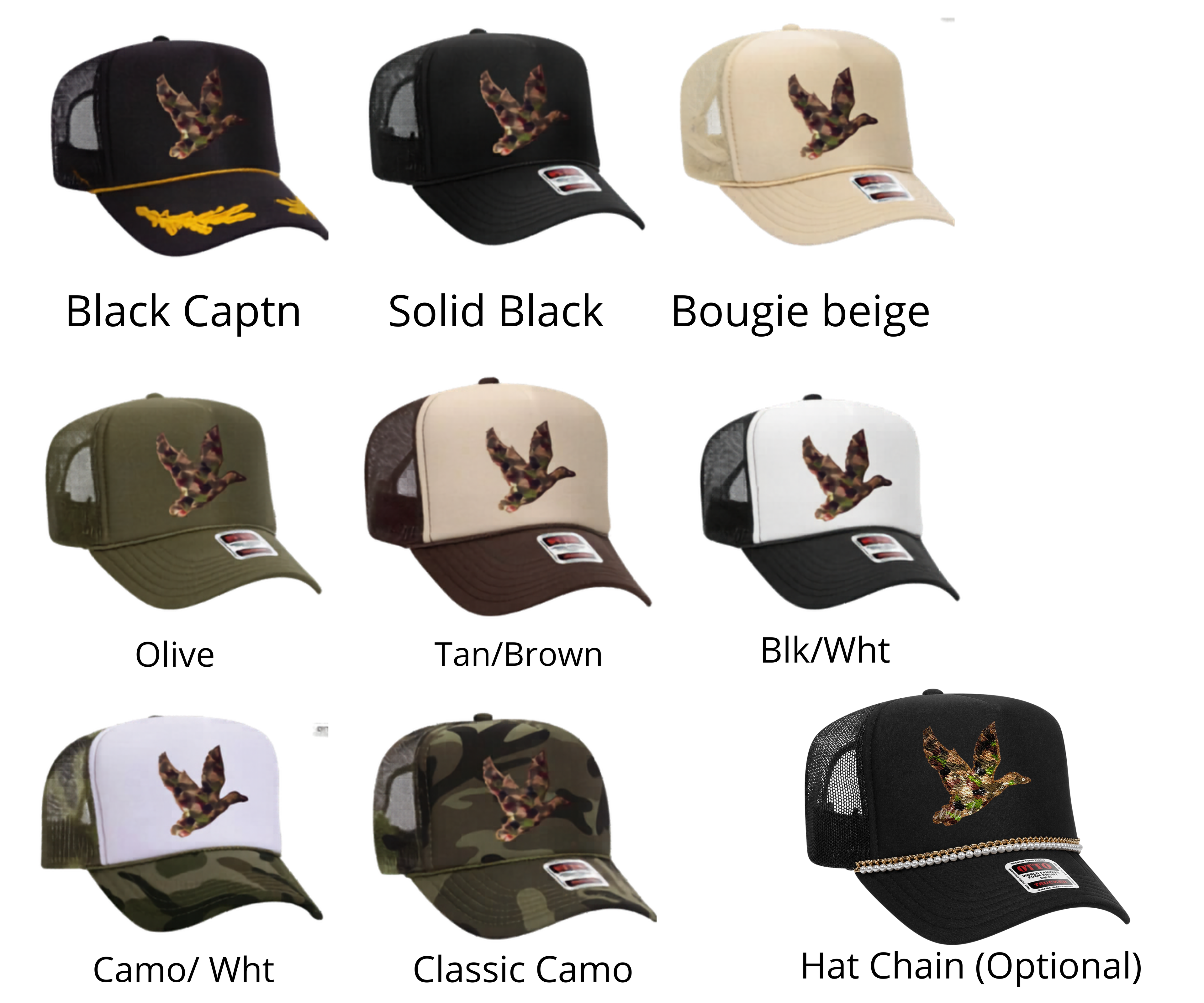 Sequin Camo Mallard Trucker